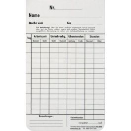 Zeitregistrierkarten 2 Wochen 5805 100er Pack