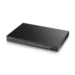 ZyXEL - GS1900-24HPV2, 24-port GbE L2 PoE Smart Switch