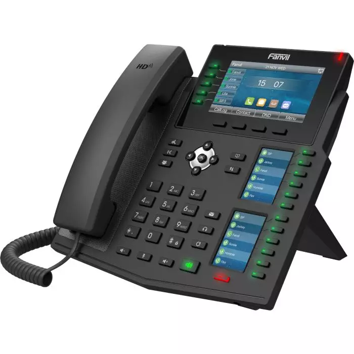 Fanvil IP Telefon X6U V2 schwarz - VoIP-Telefon - Voice-Over-IP