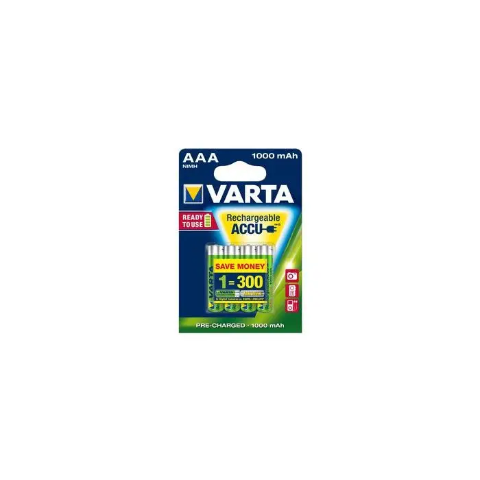 VARTA Rechargeable Akku AAA Micro 4er 1000mAh (Entladeschutz)