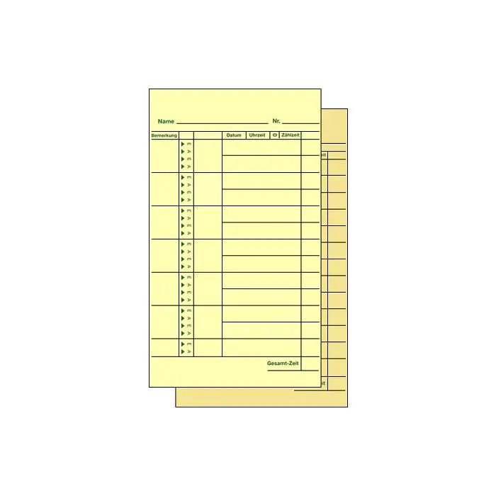 Stempelkarte / Wochen-Lohnkarte (Nr.2), 500 Stück
