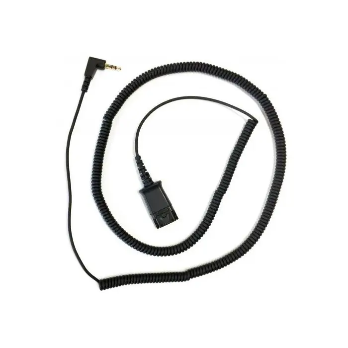 Plantronics Adapterkabel (3m), 2,5mm-Klinke auf QD, Spiralkabel für Cisco SPA5xx, CiscoSPA9xxm, Panasonic KX-UT/NT/DT