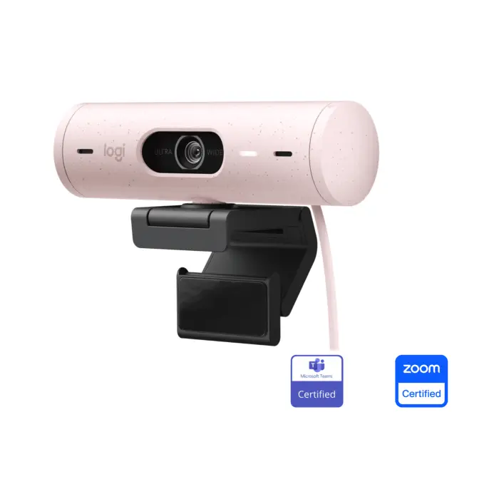 Die Logitech BRIO 500 Webcam - pink